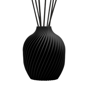 Confezione Regalo diffusore a bastoncino vaso K nero + ricarica Caldi Agrumi