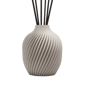 Confezione Regalo diffusore a bastoncino vaso K grigio chiaro + ricarica Caldi Agrumi