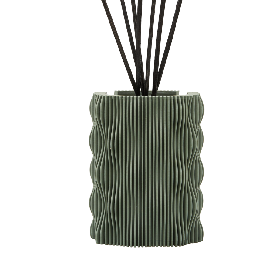 Confezione Regalo diffusore a bastoncino porta ricarica da 200 ml colore verde salvia