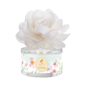 Diffusore con fiore 30 ml senza alcol Cotone