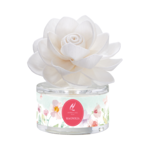 Diffusore con fiore 30 ml senza alcol Magnolia